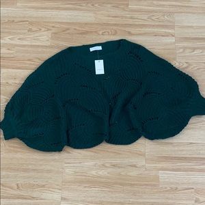 Elodie Anthropology balloon sleeve crop sweater